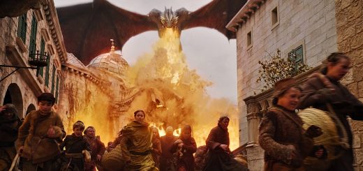 Drogon burning Kings Landing em Game of Thrones
