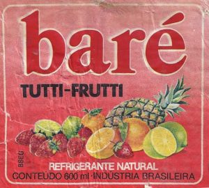 Rótulo de refrigerante Baré Tutti-Frutti